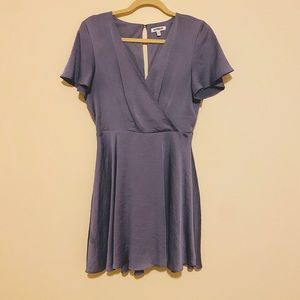 Mock wrap Express mini dress